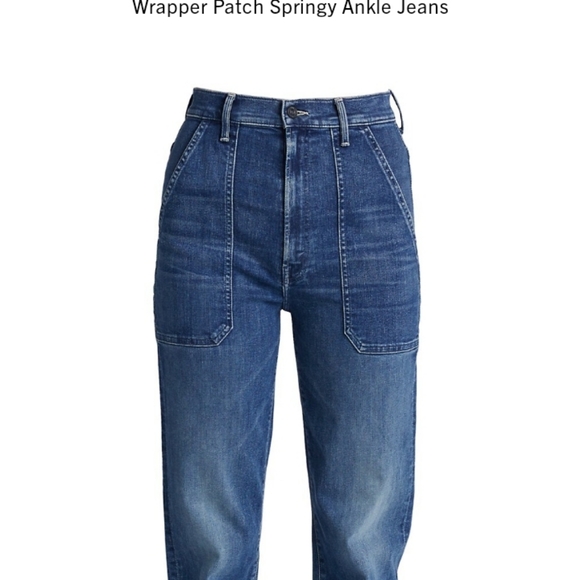 Mother Wrapper Patch Springy Ankle Jeans, Size 26 - Picture 10 of 13